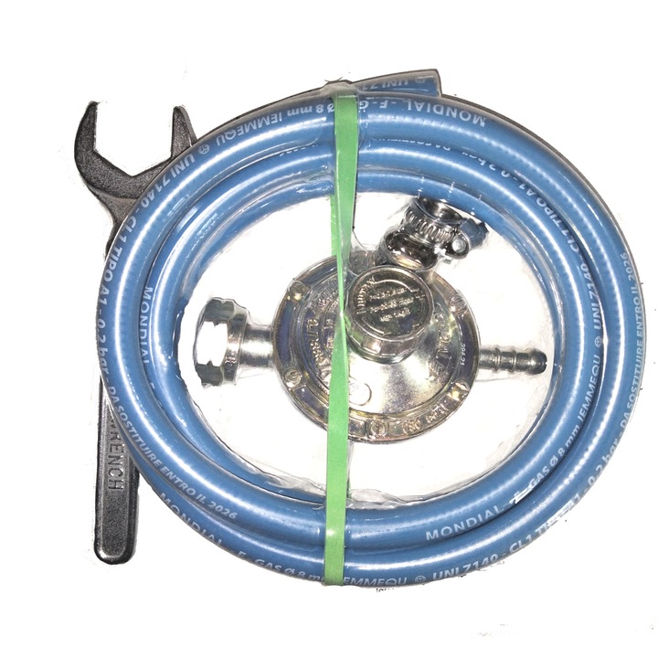 Kit Regulator GPL cu tub flexibil 2m, 2 coliere si cheie