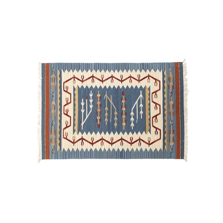 Covor Kilim, Lucrat manual, Lana, 150x90cm, Multicolor