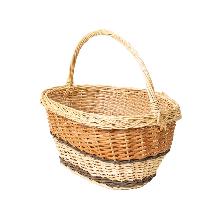 Плетена кошница за пазаруване, 48x34x43 см / 1452-3