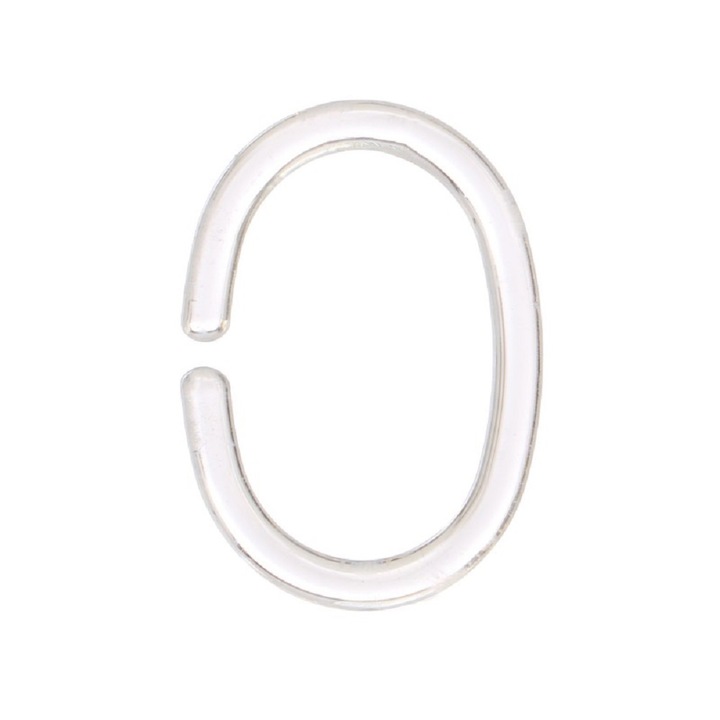 Комплект халки за душ завеса Kleine Wolke, прозрачни, 12 броя