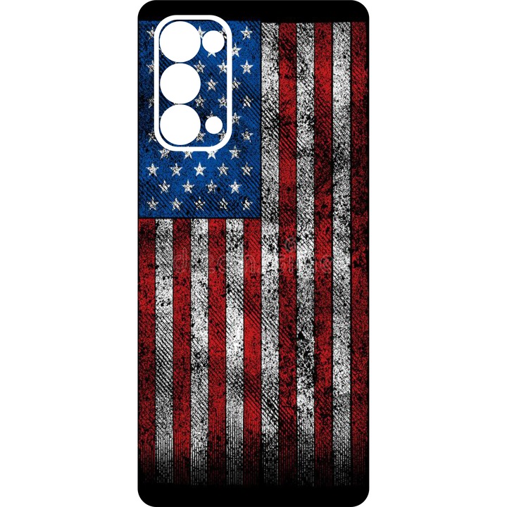 Фолио Skin Design Print USA Print, Съвместимо с Oppo Find X3 Neo