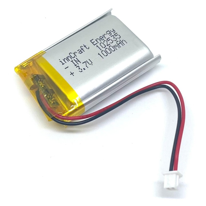 Батерия Li-Polymer 1000mAh 3.7V JST 102535