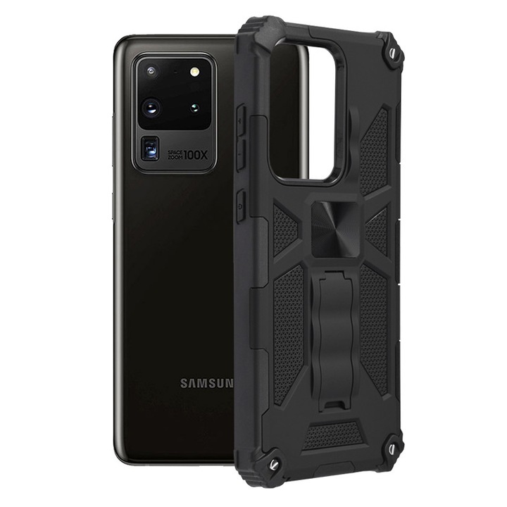 Кейс за Samsung Galaxy S20 Ultra/S20 Ultra 5G, Полиуретан, Черен