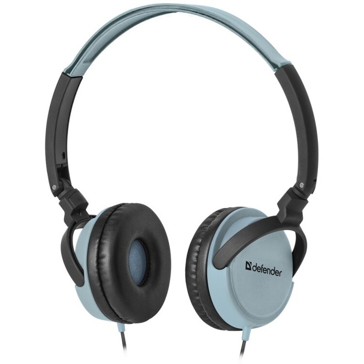 Слушалки DEFENDER ACCORD 160, с микрофон, 4-PIN, черен, син