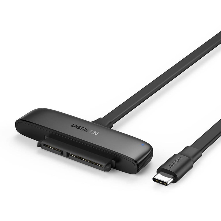 Адаптер UGREEN, USB-C 3.0 към 2.5" SATA, OTG, 50cm, черен