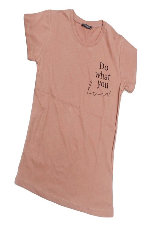 Памучна тениска с послание, Do What You Love, Прашно розово