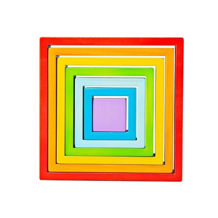 Дървена играчка за сортиране, Bigjigs, Квадрати