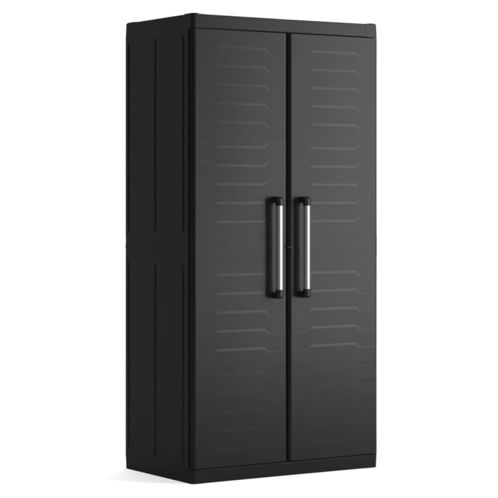 Dulap depozitare Keter, Polipropilena, 89 x 54 x 182 cm, Negru