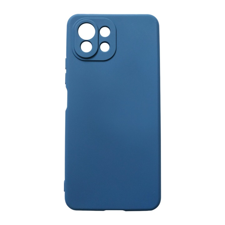 Предпазен гръб Forcell Silicone, Lite case, за Xiaomi Mi 11 Lite 4G/Mi 11 Lite 5G, Тъмносин