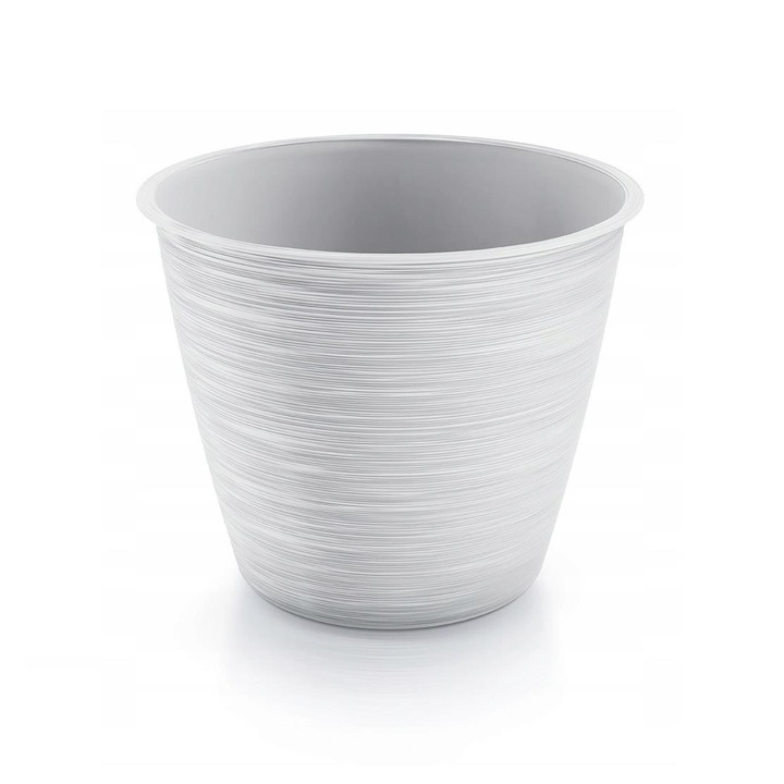 Декоративна саксия Furu, Кръгла, Бял, 5.1 л, 23.5x20.7 см