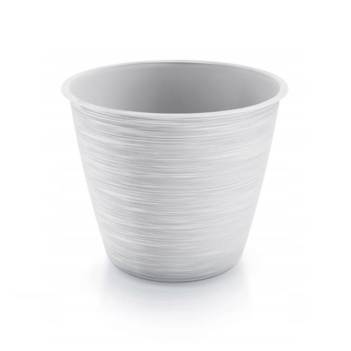 Prosperplast virágcserép, Furu kerek, fehér 5,1L, 235x207mm