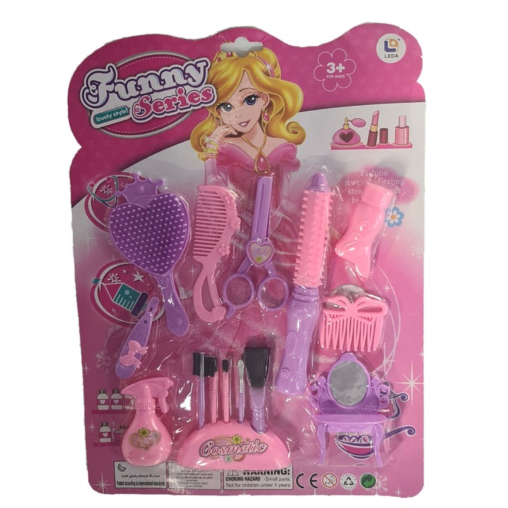 Комплект играчки, козметични аксесоари, момичета, розово, Dalimag