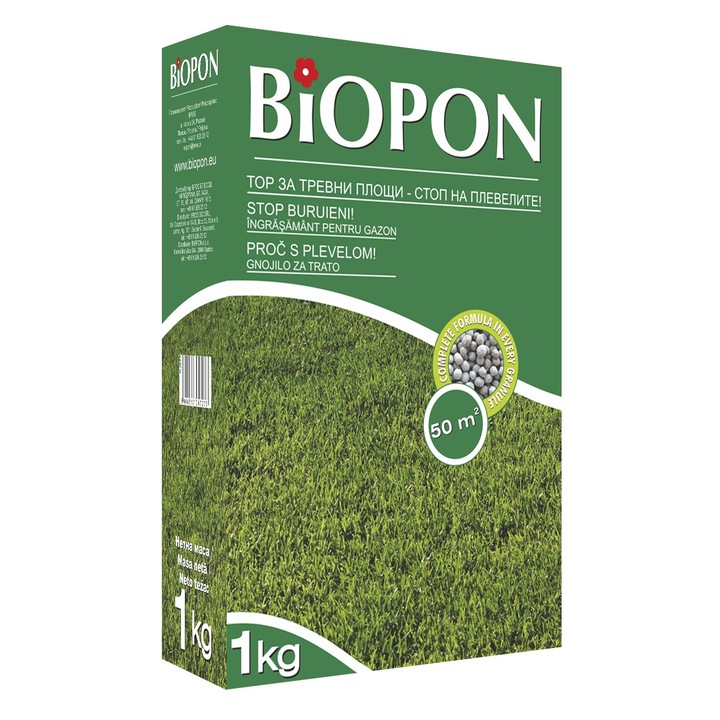 Гранулиран тор за тревна площ против плевели BIOPON, 1 кг