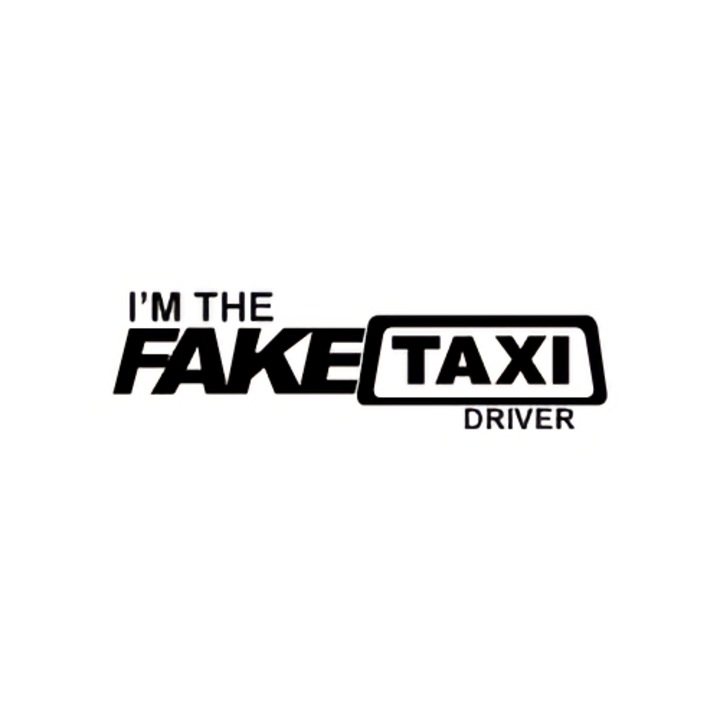 Dekoratív autómatrica, Hamis taxis, 15x16 cm