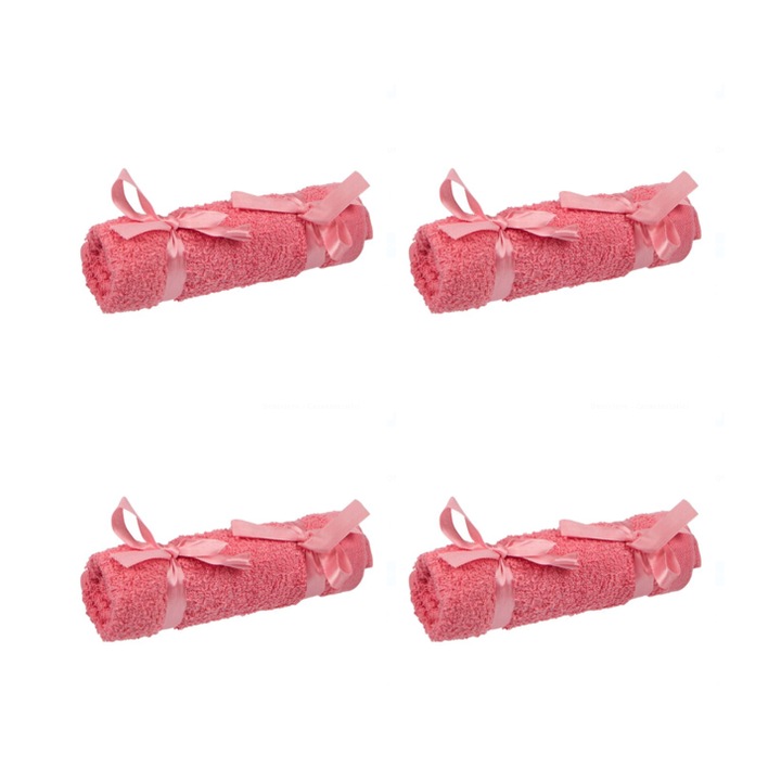 Set 4 prosoape bumbac, corai, 50x30