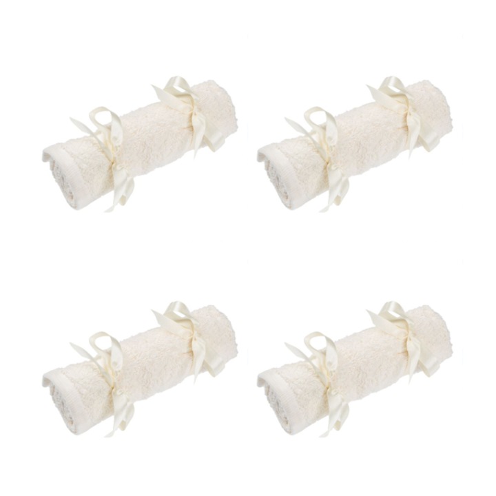 Set 4 prosoape bumbac, ecru, 50x30