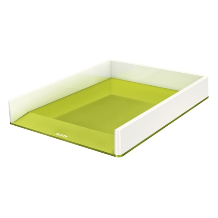Tavita documente Leitz WOW, verde metalizat, culori duale