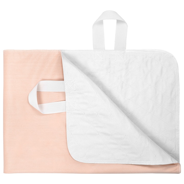 Aleza Impermeabila, Lavabila si Reutilizabila FizioTab®, cu Manere pentru Manevrare Usoara, pentru Pacienti cu Incontinenta, Adulti si Copii, 131 X 91 cm, Alb/Crem