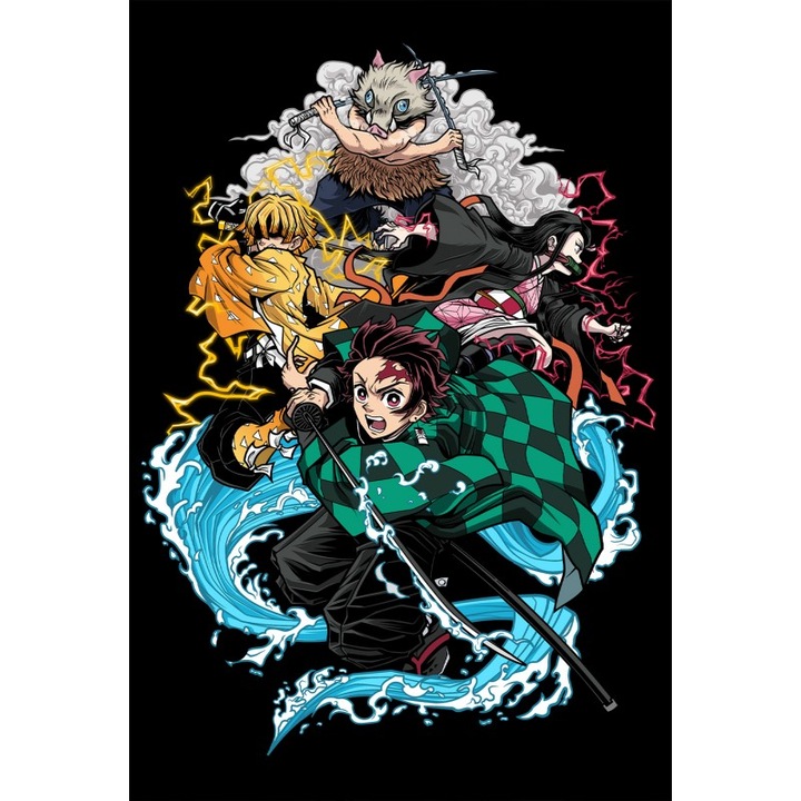 Poster Demon Slayer Group, 61x90cm, Multicolor