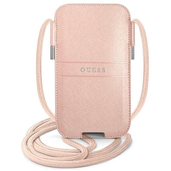 Калъф Guess, чанта, GUPHLPSASBPI, за телефон до 6.7", розов