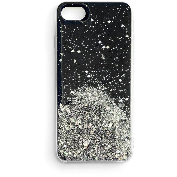 Калъф Star Glitter Shining, за iPhone 13 Pro Max, черен
