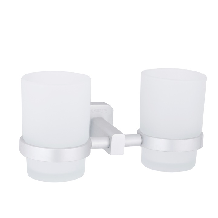 Suport pahar dublu gri mat