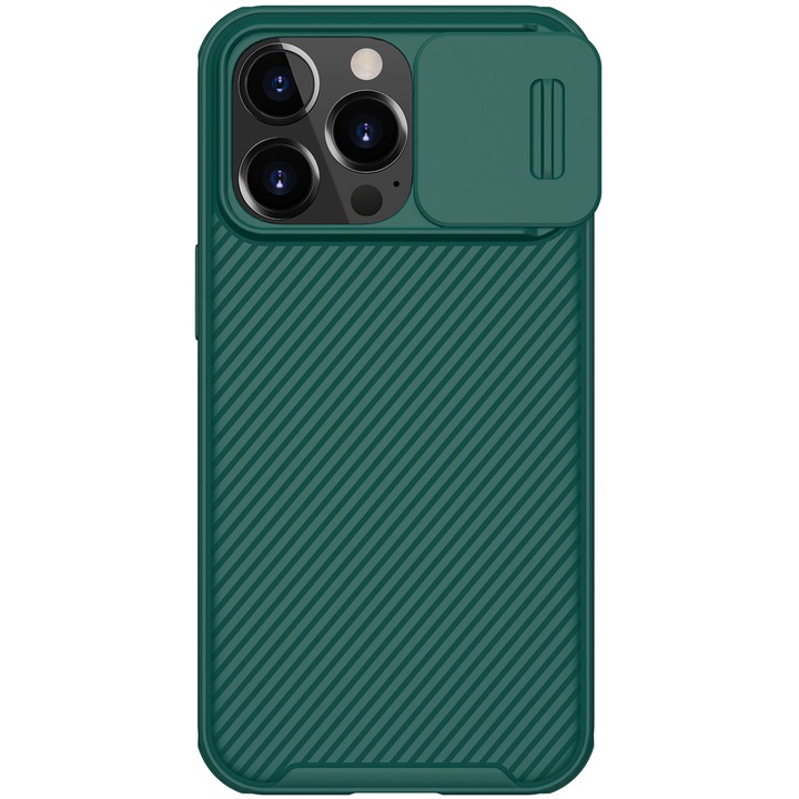 Калъф Nillkin CamShield Pro Case, с протектор за камера, за iPhone 13 Pro, зелен