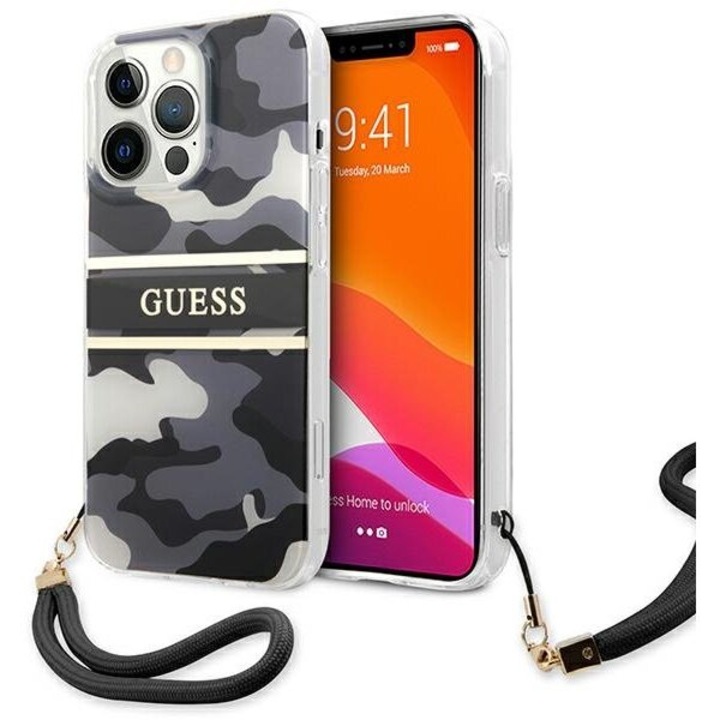 Guess GUHCP13LKCABBK tok, iPhone 13 Pro / 13 6.1" fekete