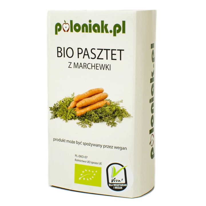 Pate de morcov vegan, Poloniak, BIO, 160 g