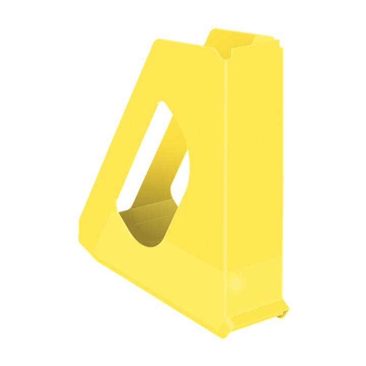 Suport documente Esselte, plastic, 68 mm, Europost, galben Vivida