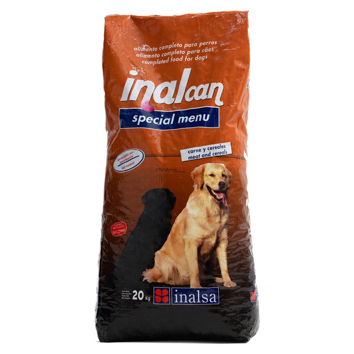 Hrana Uscata Pentru Caini Adulti de Talie Mare si Medie, Inalcan, Special Meniu, 20Kg/Sac