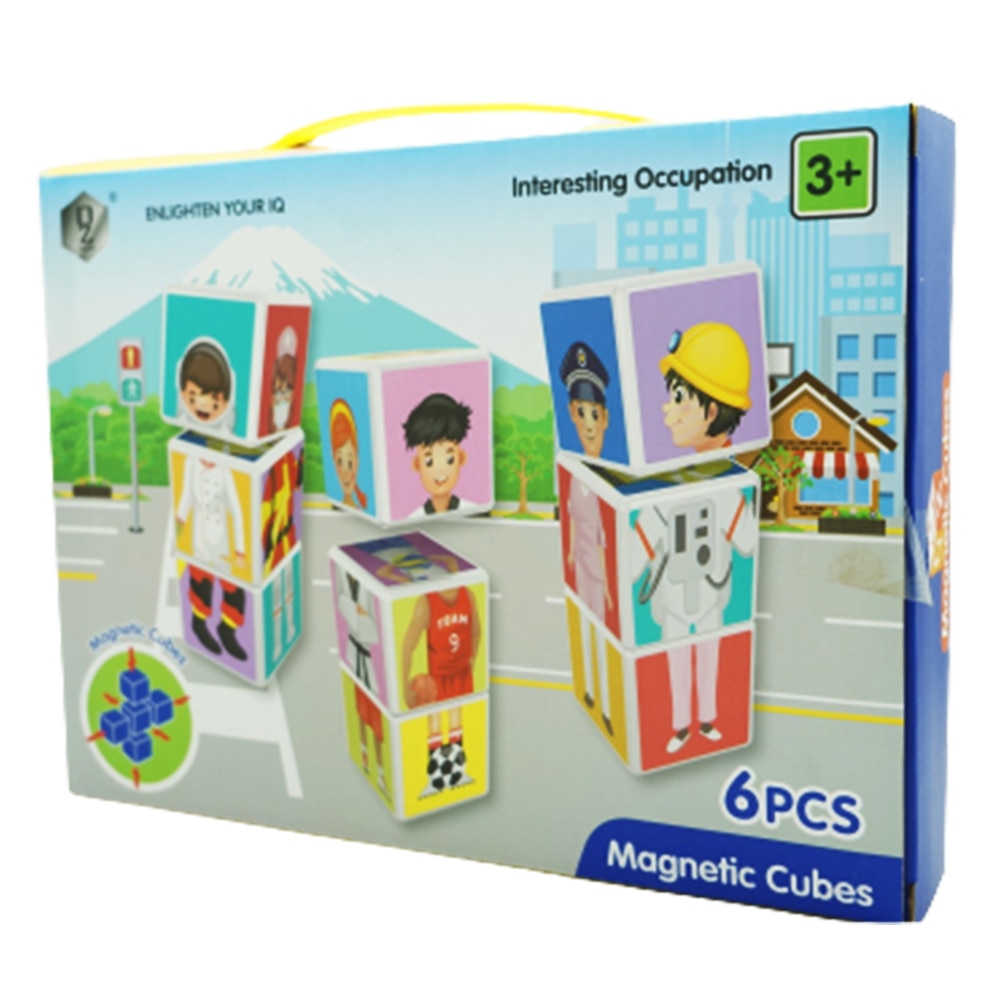 Set Puzzle din Cuburi Zenuk - 6 Piese Magnetice, Personaje Diferite ...