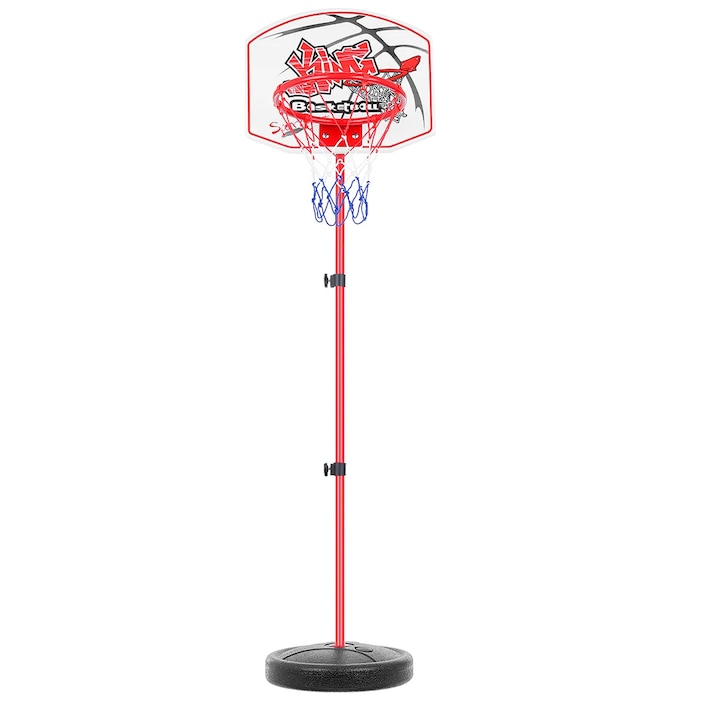 Комплект за баскетбол и стрелба с лък "Likesmart BullsEye Basketball", баскетболна топка, помпа, лък, стрели, червен