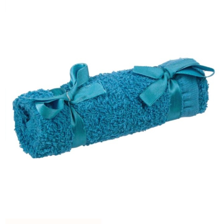 Памучна кърпа петролно синя 140х70 см