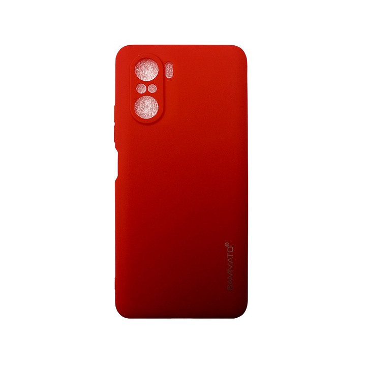 Силиконов калъф SAMMATO Clear за Xiaomi Mi 11i(5G) Poco F3, гръб, червен
