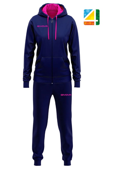 Trening dama, Relax Givova Lady, bleumarin/fuxia, XXS
