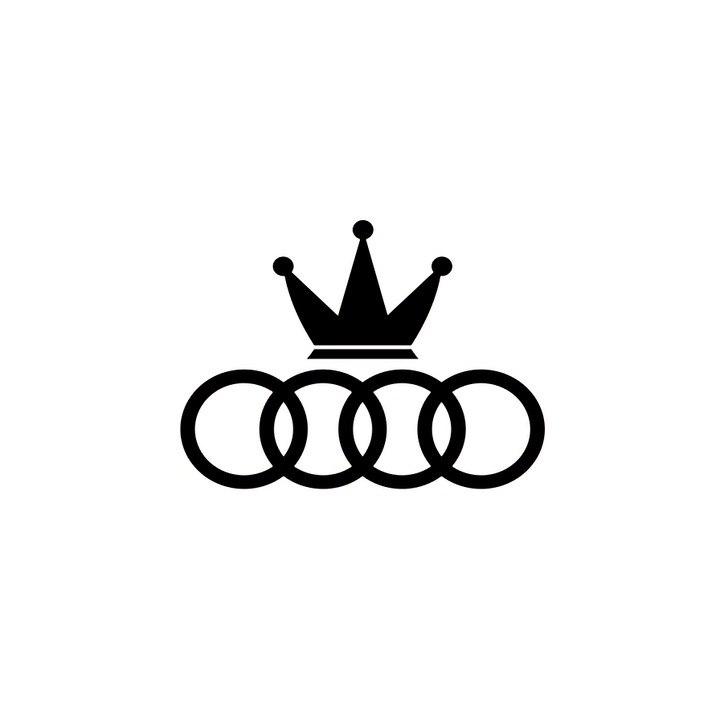 Sticker decorativ auto, Audi king, 11x15 cm, negru