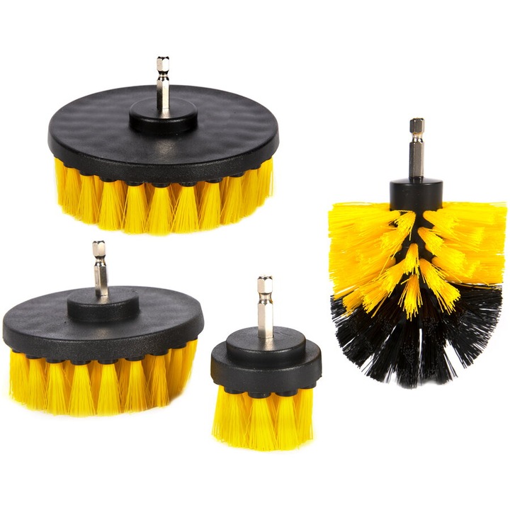 Set 4 perii curatat pentru bormasini