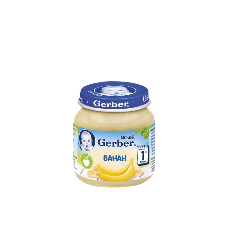 Пюре Nestlé GERBER ®, Банан, Моето първо пюре, бурканче, 125g