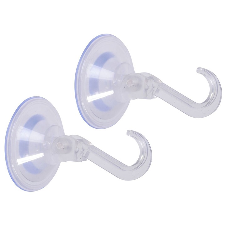 Set 4 carlige transparente cu ventuza, de Craciun