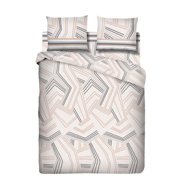 Спално бельо Bedora, King Size, Конец, TC200, 4 броя, 200x220 см, Сатенен памук