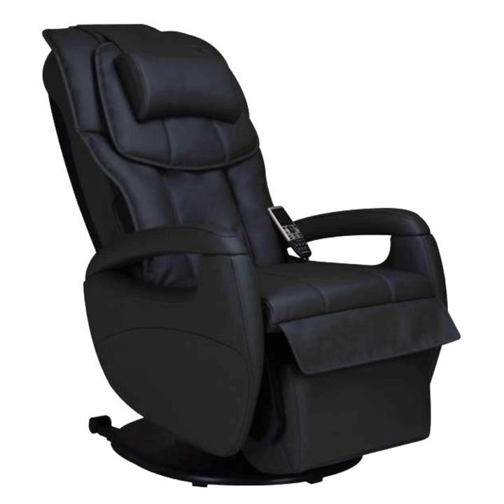 Scaun de birou cu masaj, piele ecologica, Negru, 130 cm x 75 cm x 128 cm