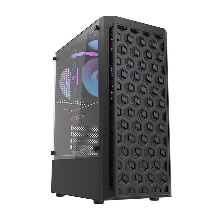 Кутия за компютър Darkflash DK300 Micro-ATX, с място за 4 вентилатора