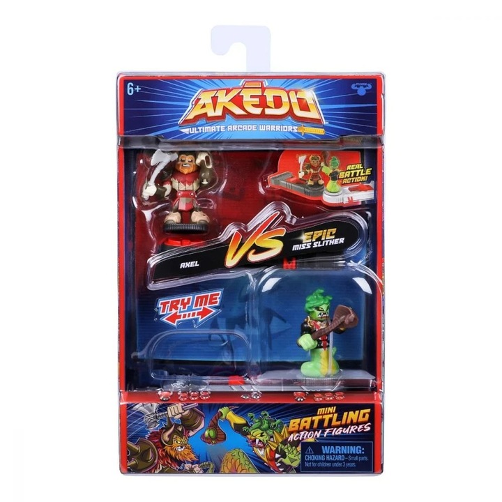 Комплект от 2 фигурки Akedo, Versus Pack - Axel vs Miss Slither, 16 cm