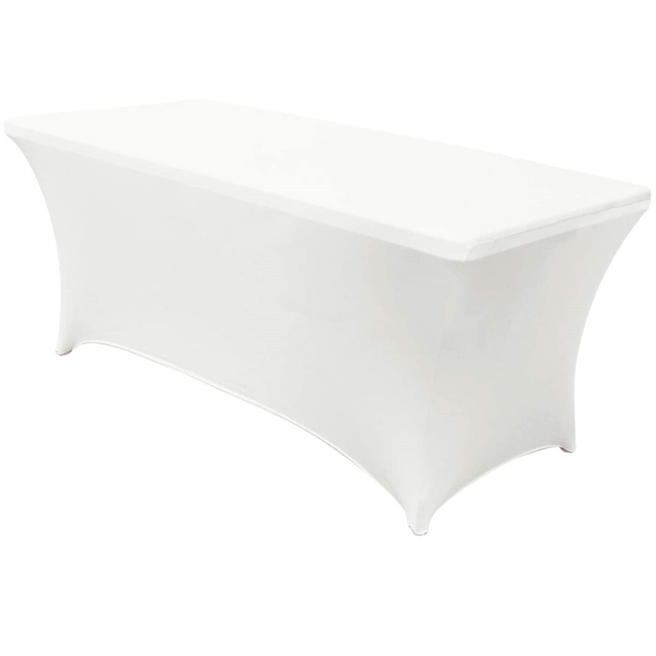 Fata de masa pentru masa pliabila, Casa de Bumbac, elastica, pentru petreceri si evenimente, 152 x 70 cm, ivoire