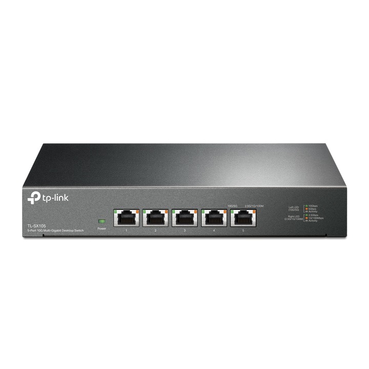 Суич TP-LINK TL-SX105 5x10Gbps, Черен