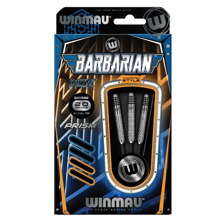 Комплект от 3 стоманени стрели от волфрам-неръждаема стомана Barbarian, Winmau, 20