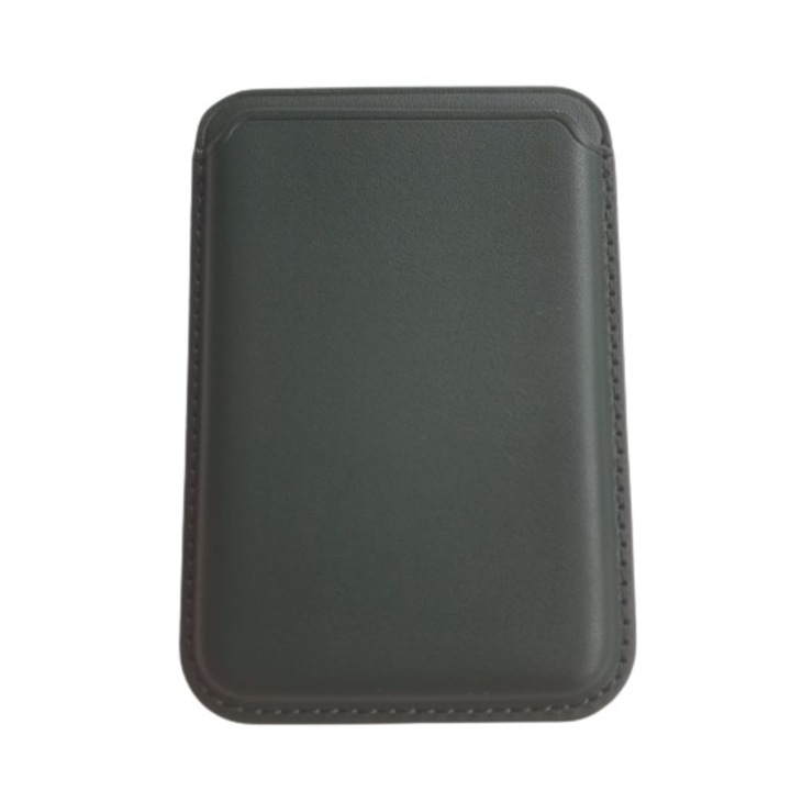 Кожен защитен калъф RiKbo® за iPhone, съвместим с Magsafe Wallet, зелен