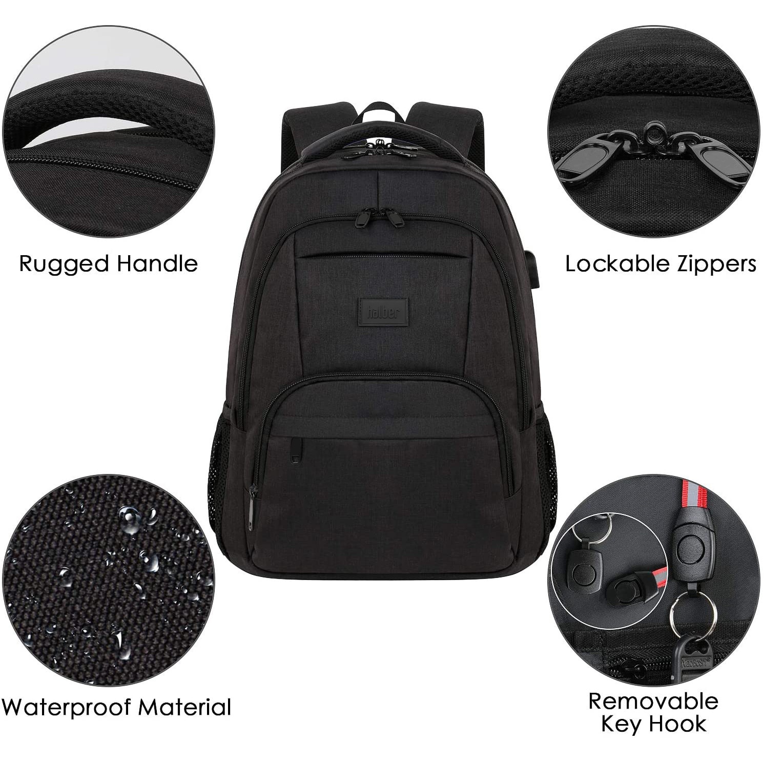 Rucsac Laptop halber Pro MVP, 15.6", Negru