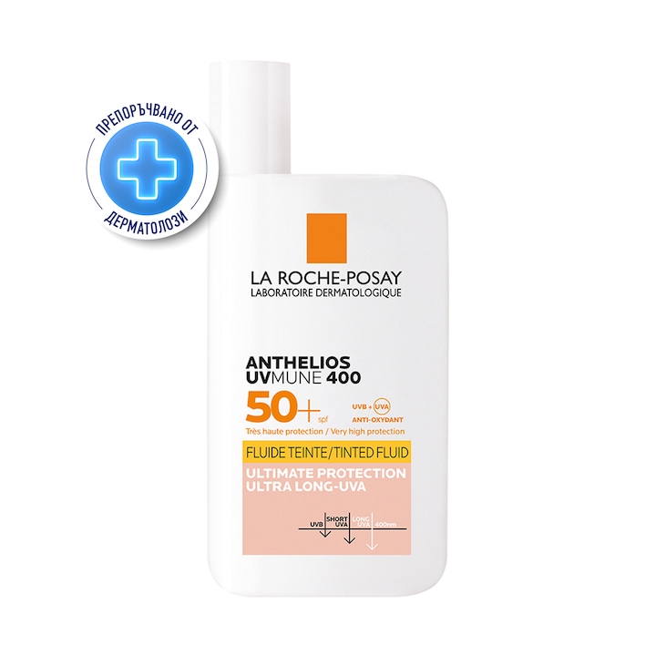 Флуид за лице La Roche Posay ANTHELIOS UV-MUNE 400 SPF 50+, С цвят, 50 мл